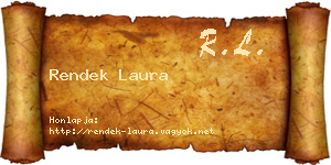 Rendek Laura névjegykártya